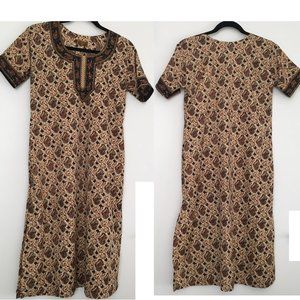 Dress with golden embellishment hand made in India